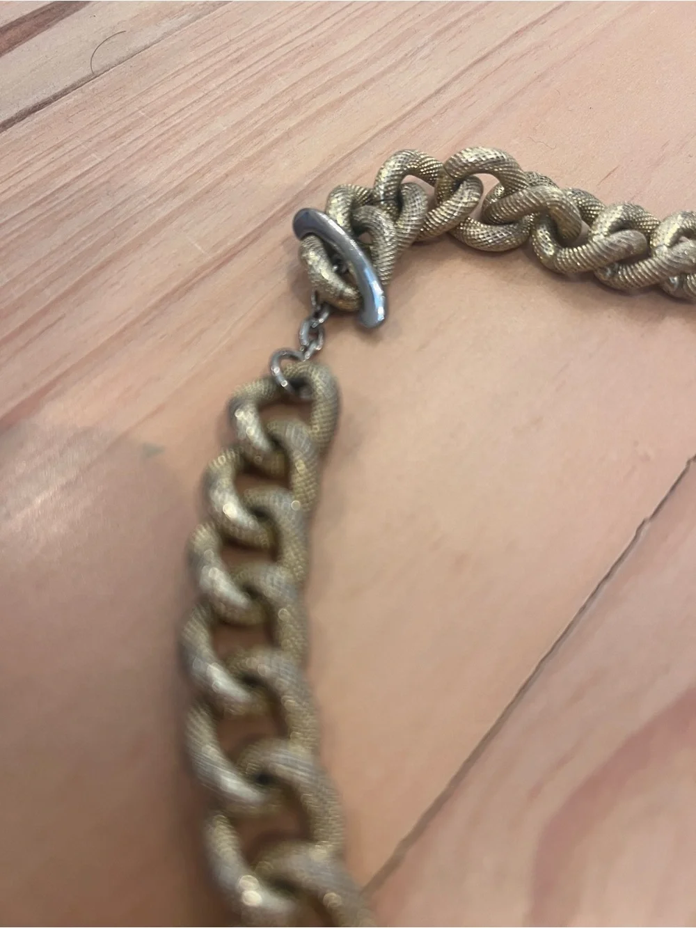 Vintage Avon Textured Gold-Tone Curb Chain Necklace